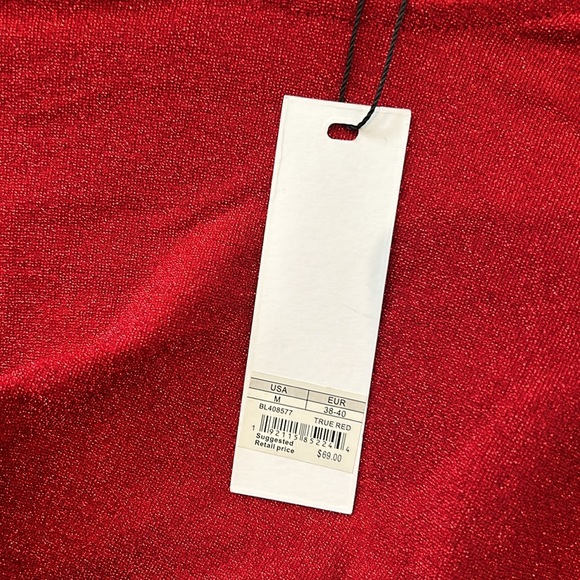 NWT BB Dakota X Steve Madden Crush Bodycon Sheath Red Long Sleeve Dress - Picture 6 of 8